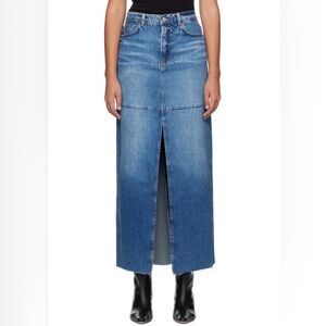 Reformation Dark Blue Denim Skirt